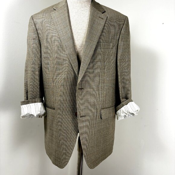 Ralph Lauren Other - RALPH LAUREN Men's Sport Coat Blazer Sz 42R Silk Wool Tan Two Button Suit Jacket